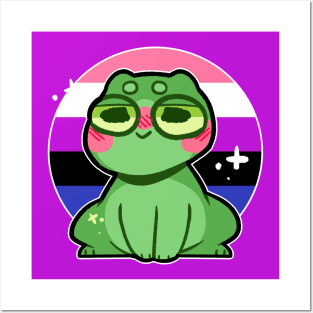 pride frog- Genderfluid Variant Posters and Art